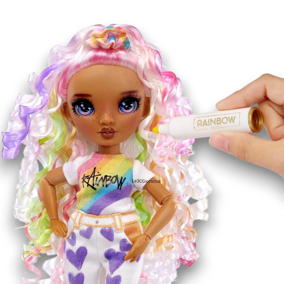 Rainbow high color & create fashion doll