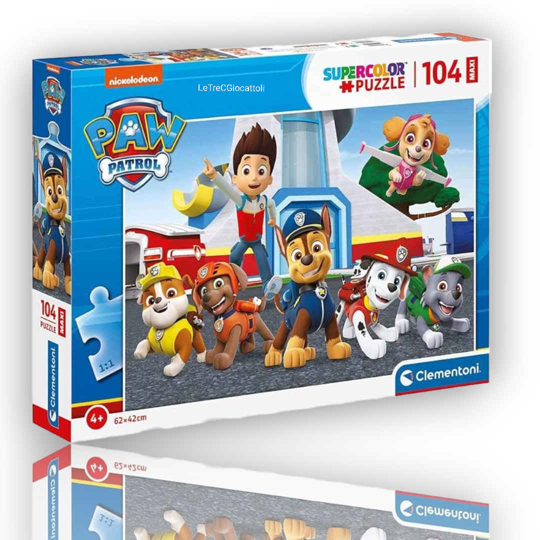 Puzzle 104 pezzi Paw Patrol Super Color Maxi