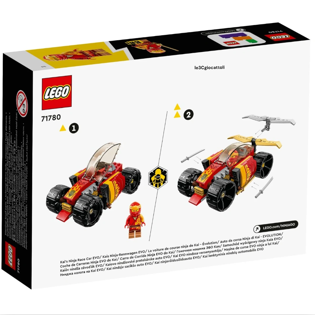 Lego Ninjago 71780 Auto da corsa Ninja di Kai