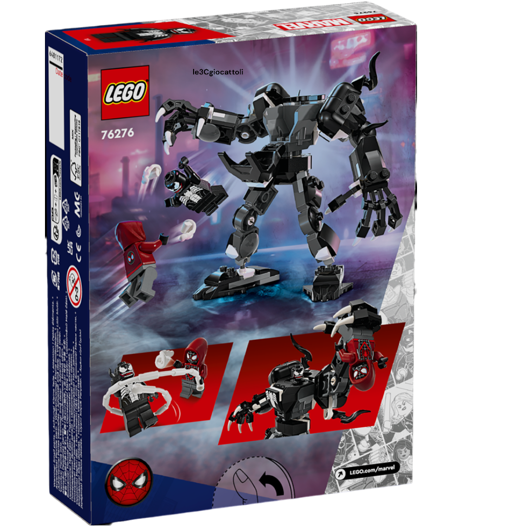Lego Marvel 76276 Venom Mech Armour vs Miles Morales