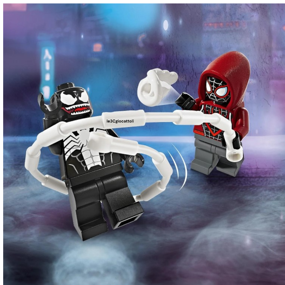 Lego Marvel 76276 Venom Mech Armour vs Miles Morales