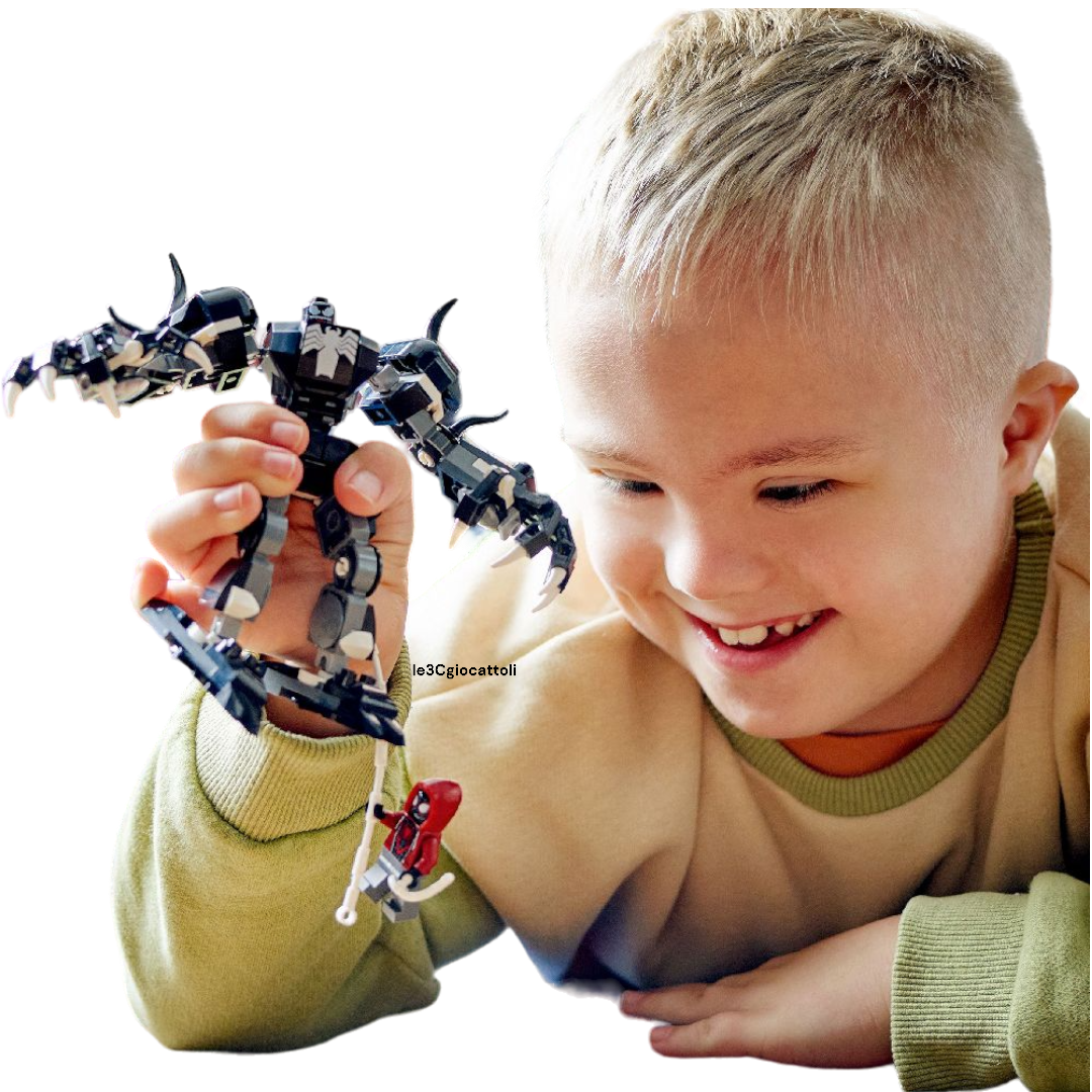 Lego Marvel 76276 Venom Mech Armour vs Miles Morales