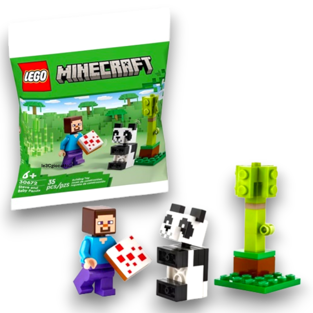 Lego Minecraft 30672 Steve e Baby Panda