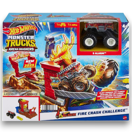 Hot Wheels Monster Trucks Arena Fire Crash Challenge