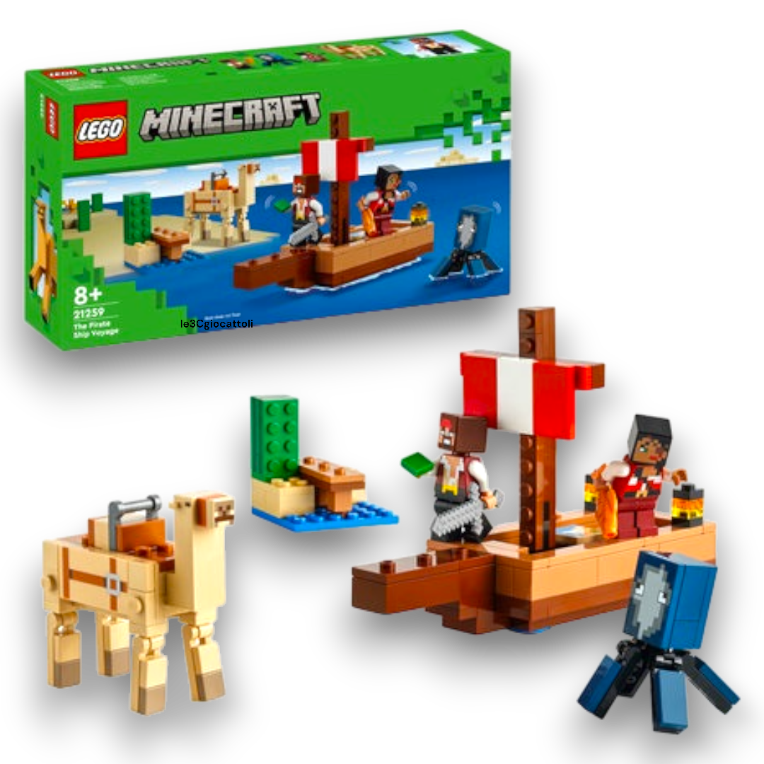 Lego Minecraft 21259 Il viaggio del galeone dei pirati