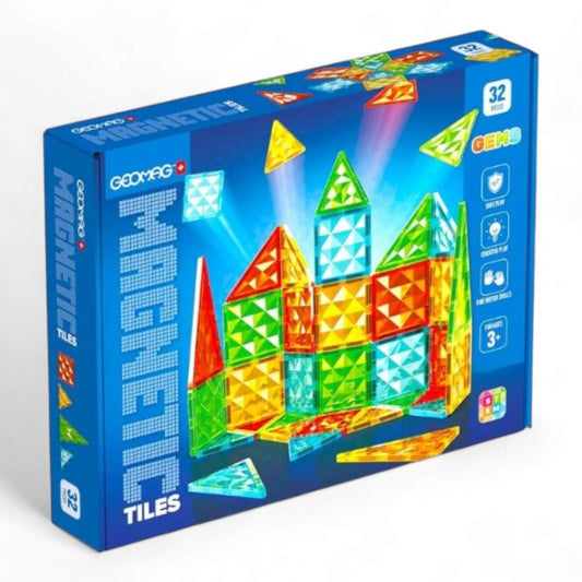 Geomag Magnetic Tiles 32 Gems