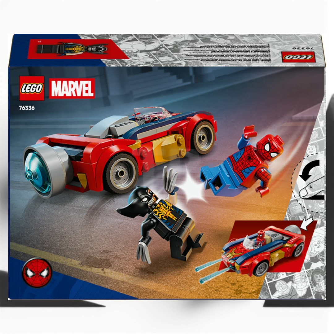 Lego Marvel 76336 Auto di Spiderman vs Venomized Wolverine