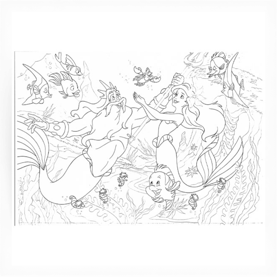 Puzzle Maxifloor Disney la Sirenetta Double-Face 108pz