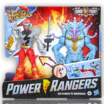 Power Rangers Dino Fury Red Ranger vs Doomsnake