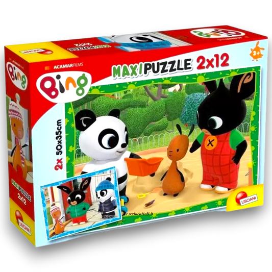 Puzzle 12 pezzi Bing doppia scena