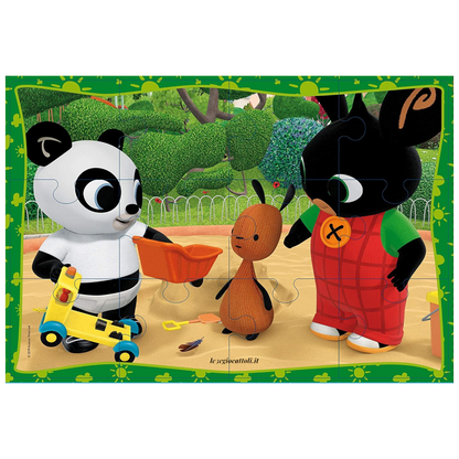 Puzzle 12 pezzi Bing doppia scena