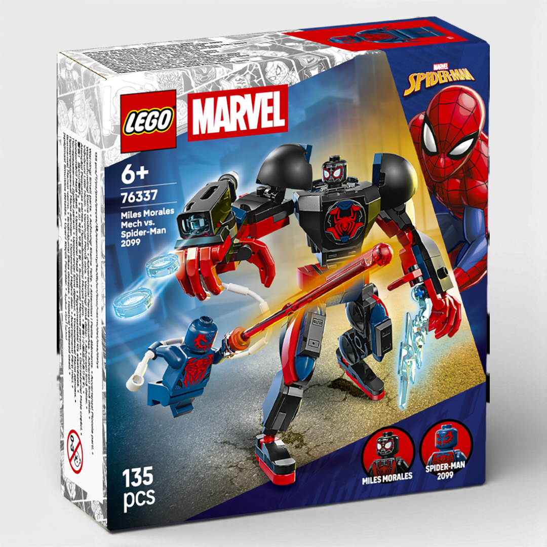 Lego Marvel 76337 Mech di Miles Morales vs Spiderman 2099