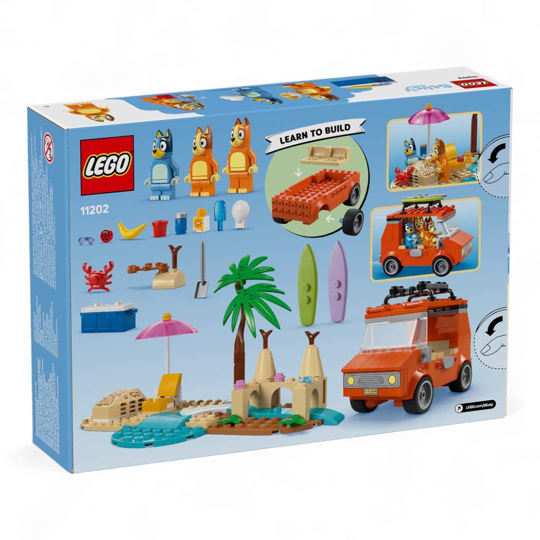 Lego Bluey 11202 Vacanza sulla spiaggia della famiglia di Bluey