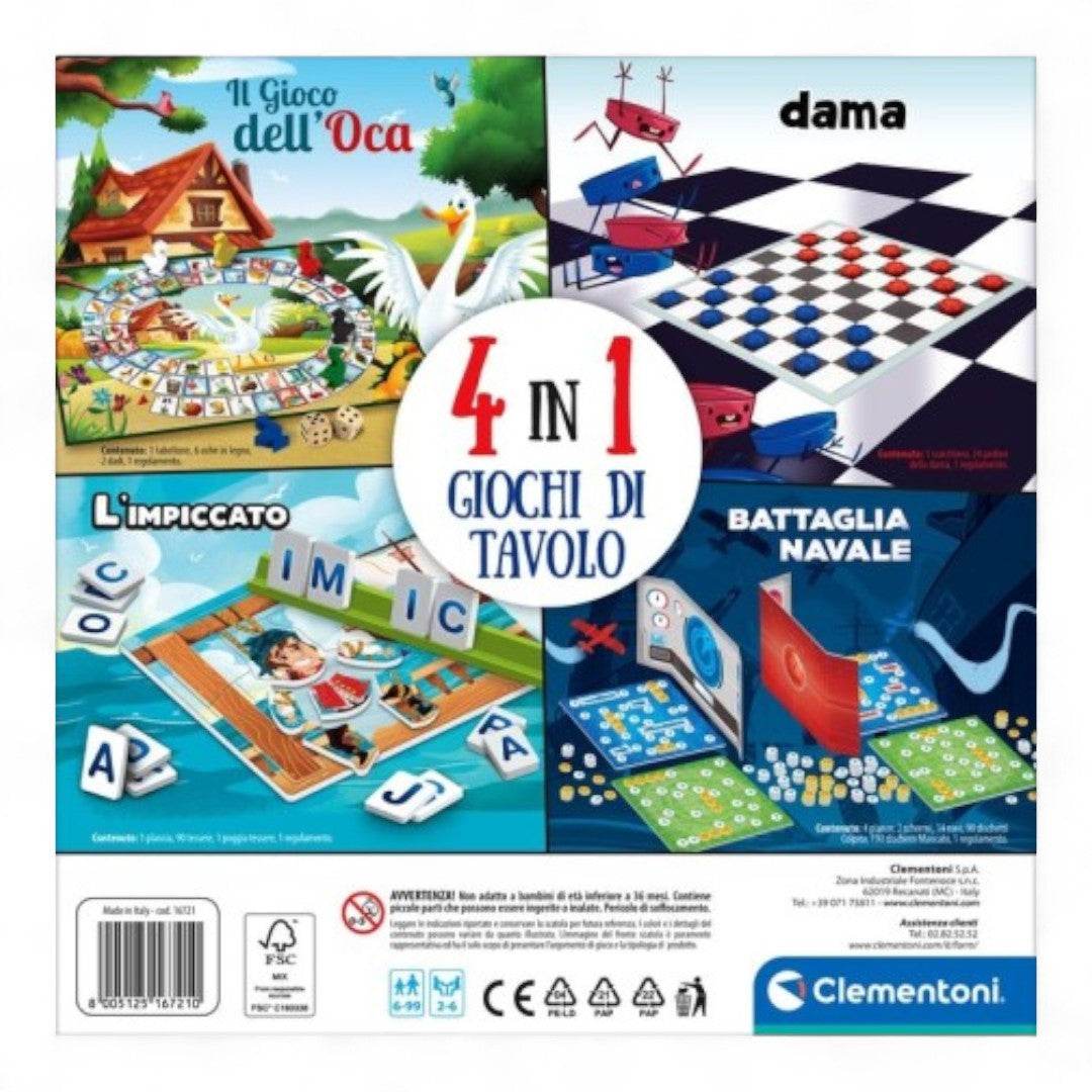 4 in 1 Giochi da Tavolo Clementoni