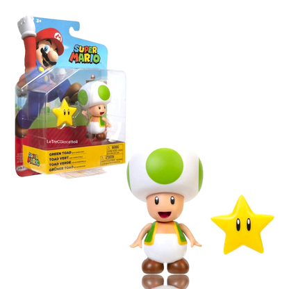 Super Mario personaggio Green toad con super star