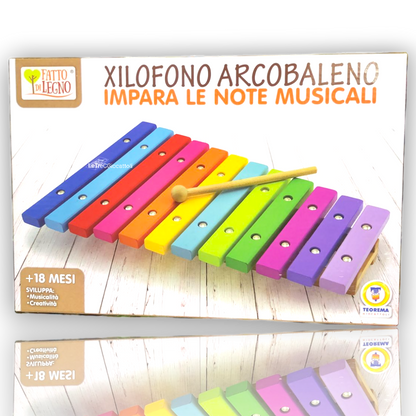 Xilofono Arcobaleno in legno
