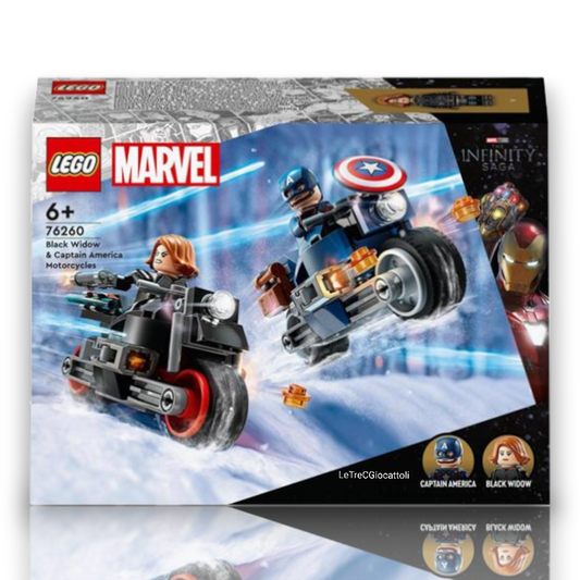 Lego Marvel 76260 Vedova Nera e Capitan America in Moto