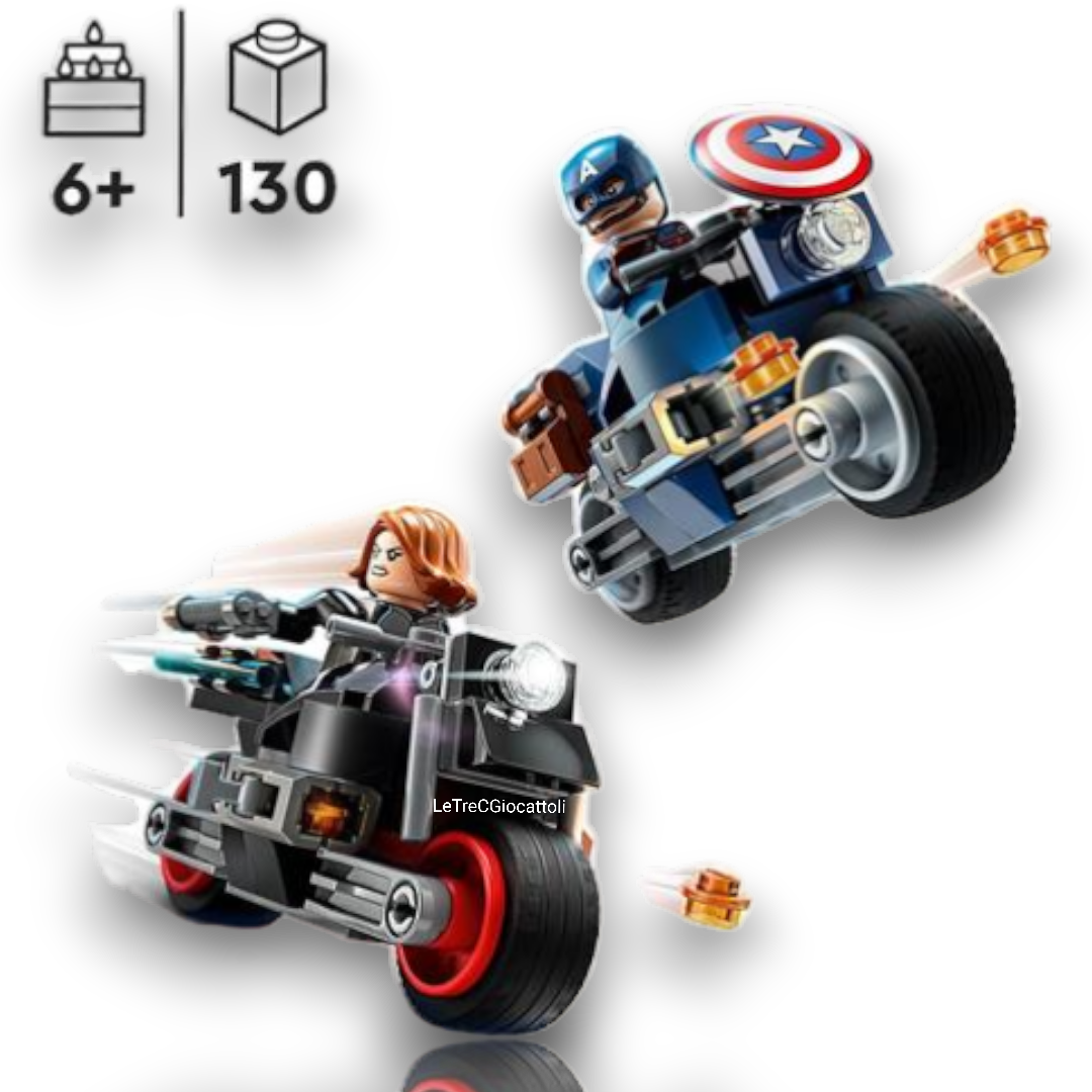 Lego Marvel 76260 Vedova Nera e Capitan America in Moto