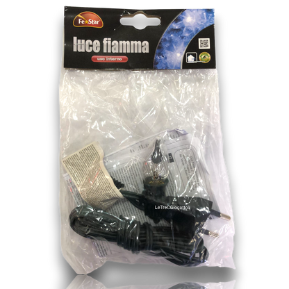 Luce Fiamma 220V lampada tonda