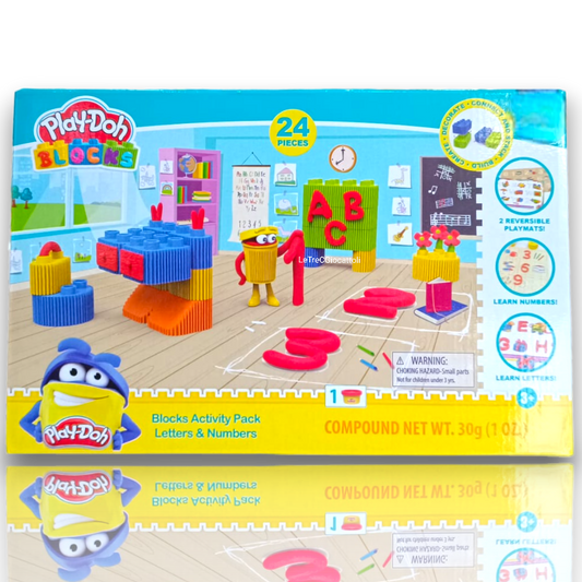 Play-Doh Blocks lettere numeri e pasta