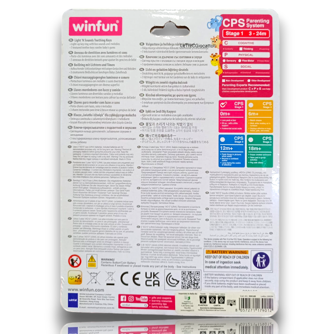 Winfun Sonaglino Sensoriale con Luci e Suoni