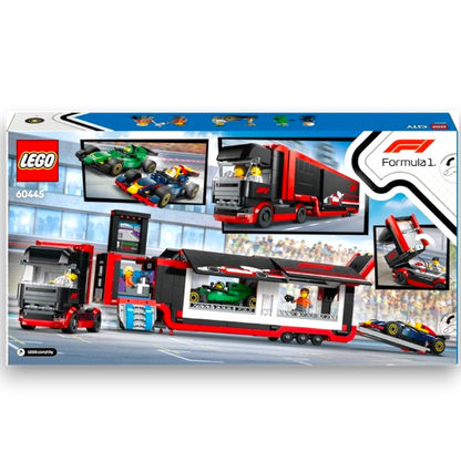 Lego City 60445 Camion F1 con Vetture Aston Martin e Red Bull