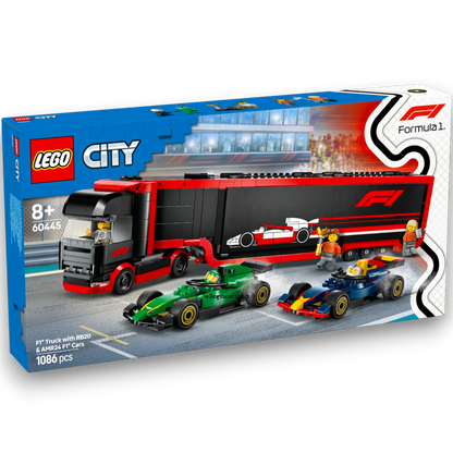 Lego City 60445 Camion F1 con Vetture Aston Martin e Red Bull