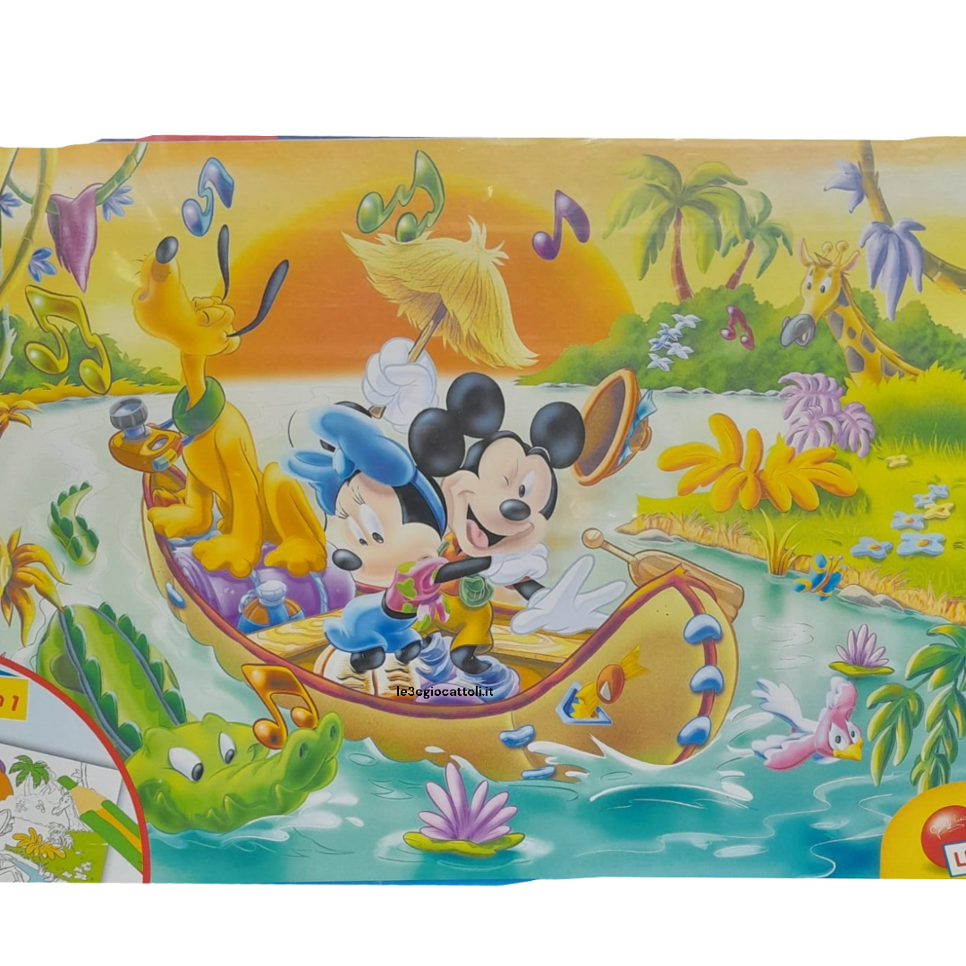 Puzzle 60 Pezzi Topolino in Canoa