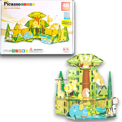 Picasso Safari Set con 8 animali Magnetici