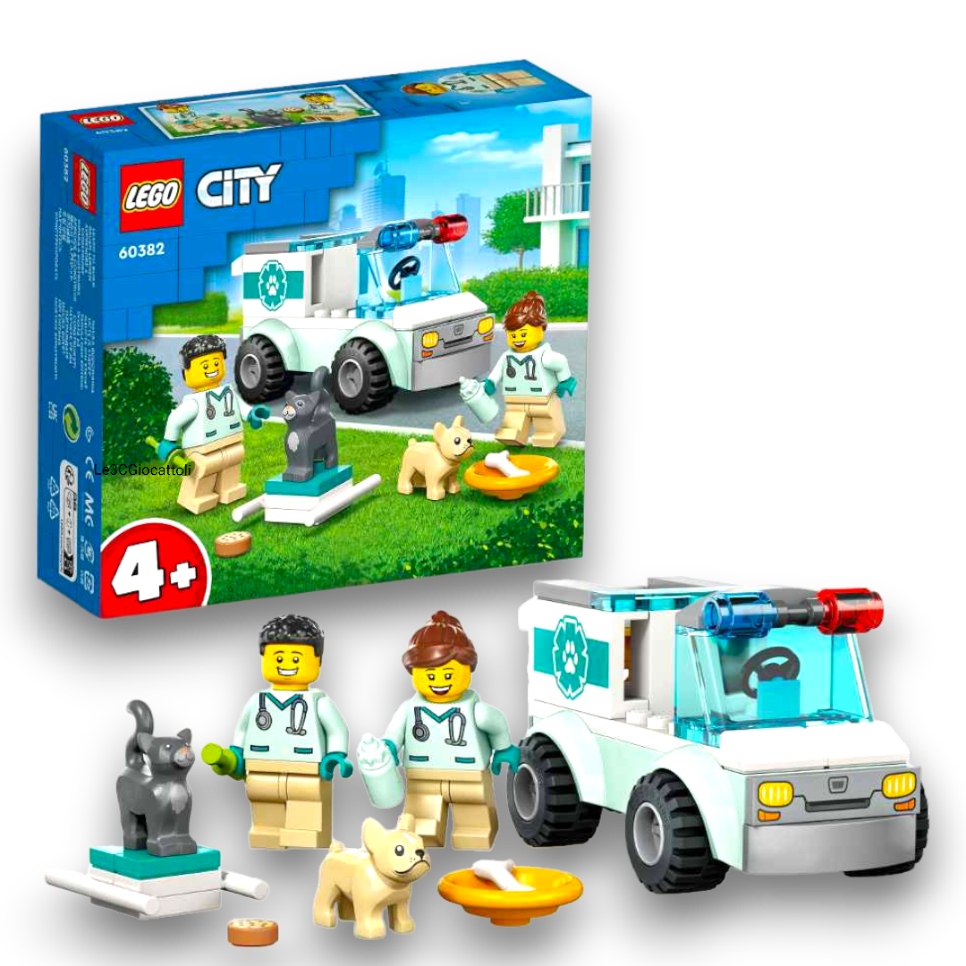 Lego City 60382 Furgoncino di Soccorso del Veterinario