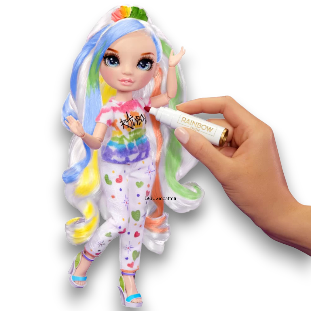 Rainbow high color & create fashion doll