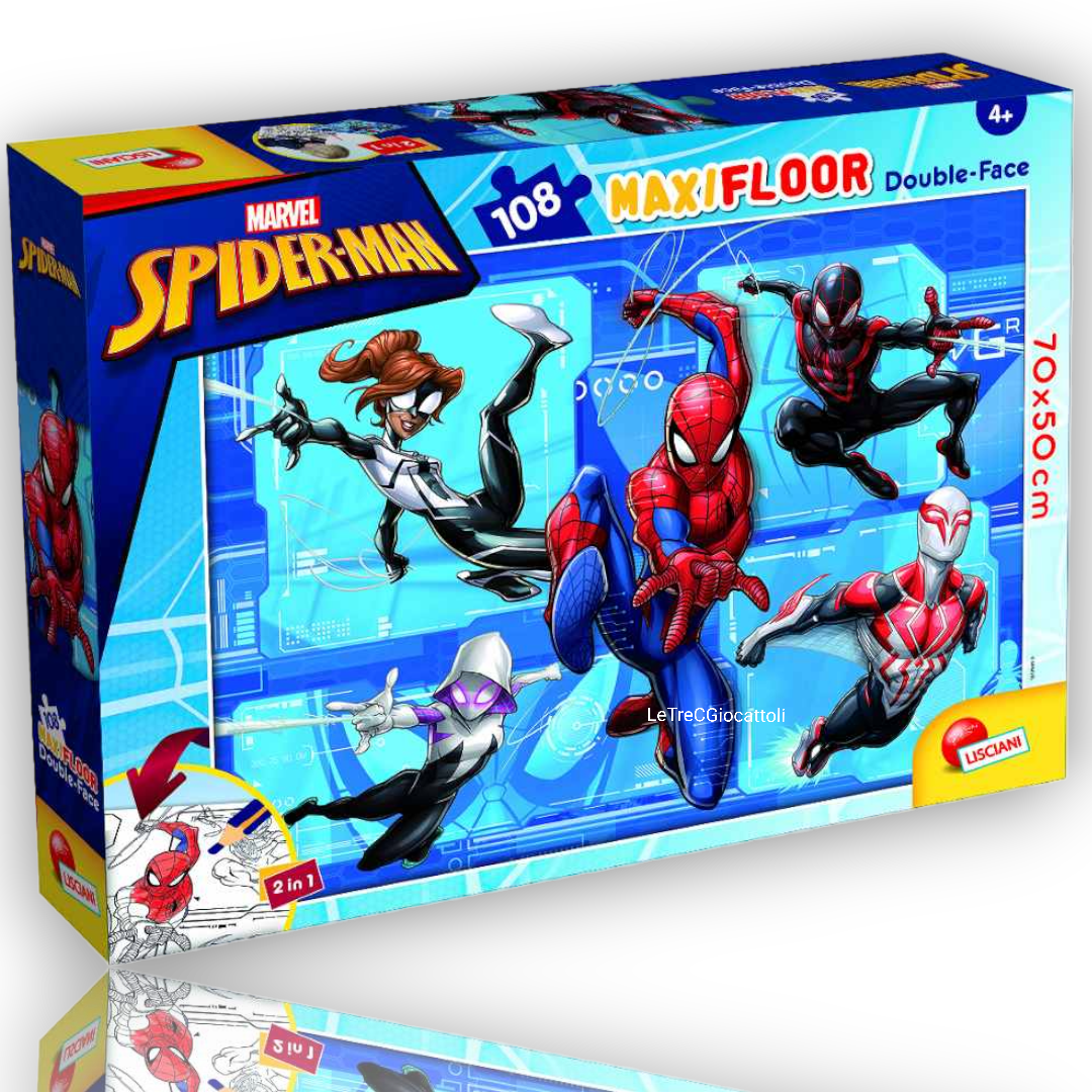 Puzzle 108 pezzi Spiderman maxi Floor double face