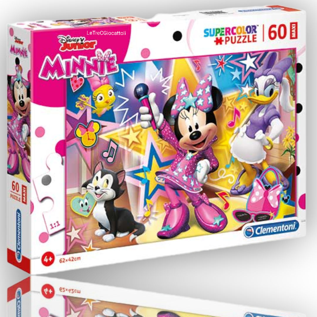 Puzzle 60 pezzi Minnie Discoteca supercolor