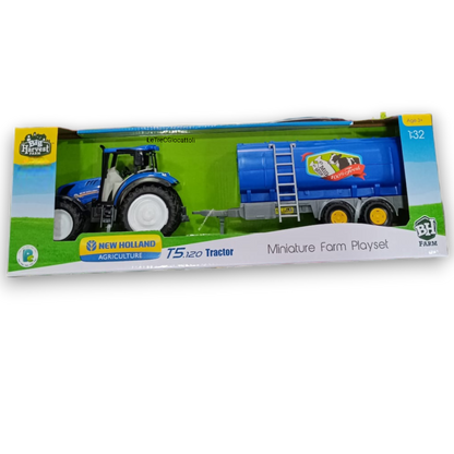 New Holland trattore con rimorchio