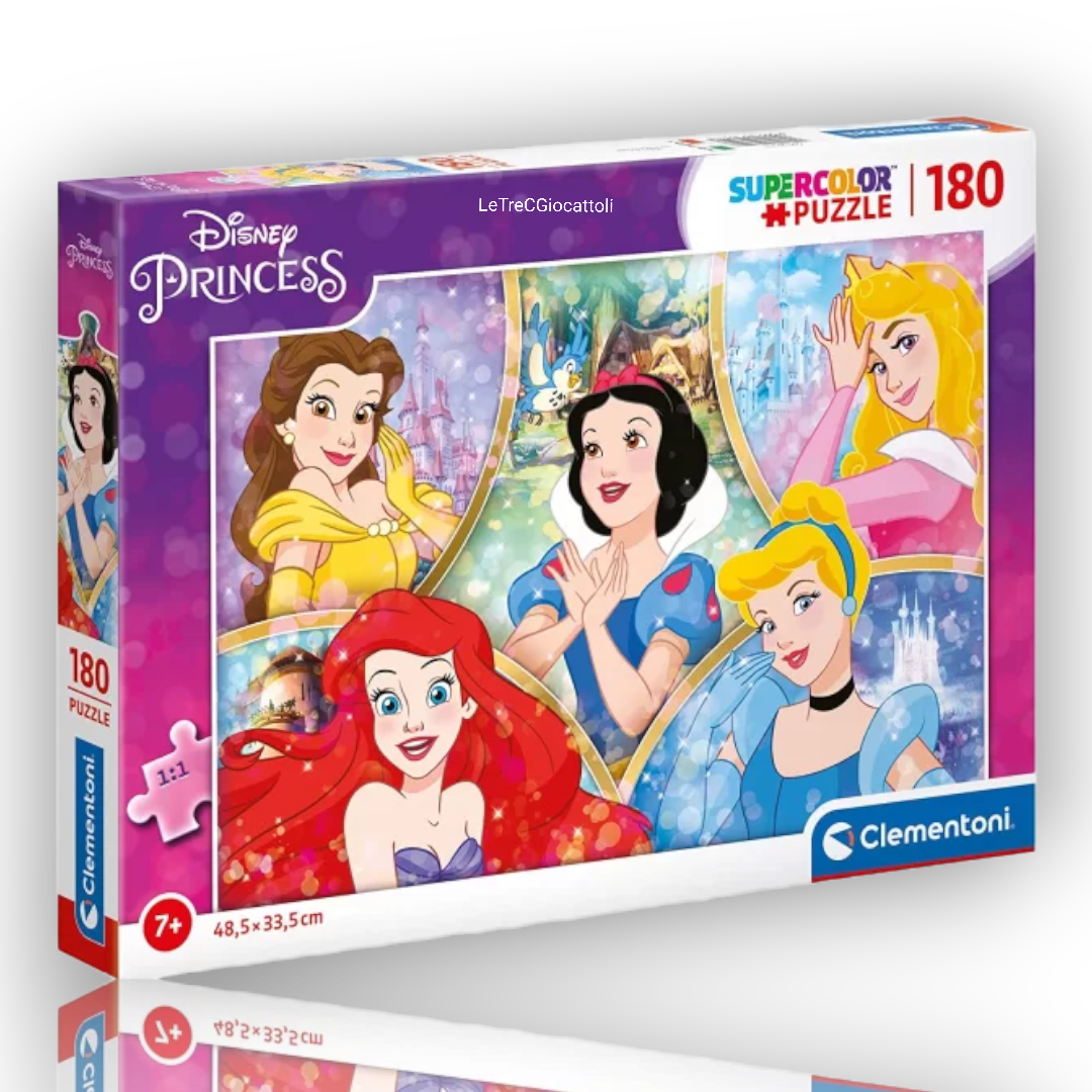 Puzzle 180 pezzi Principesse Disney Super Color Maxi