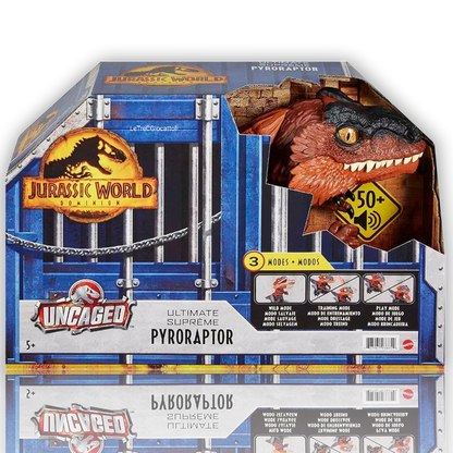 Jurassic World Pyroraptor uncaged