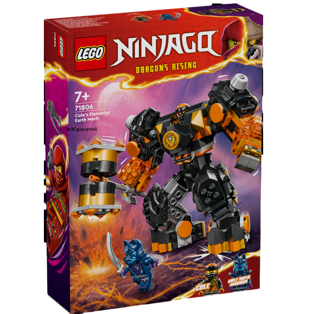 Lego Ninjago 71806 Mech Elemento di Cole