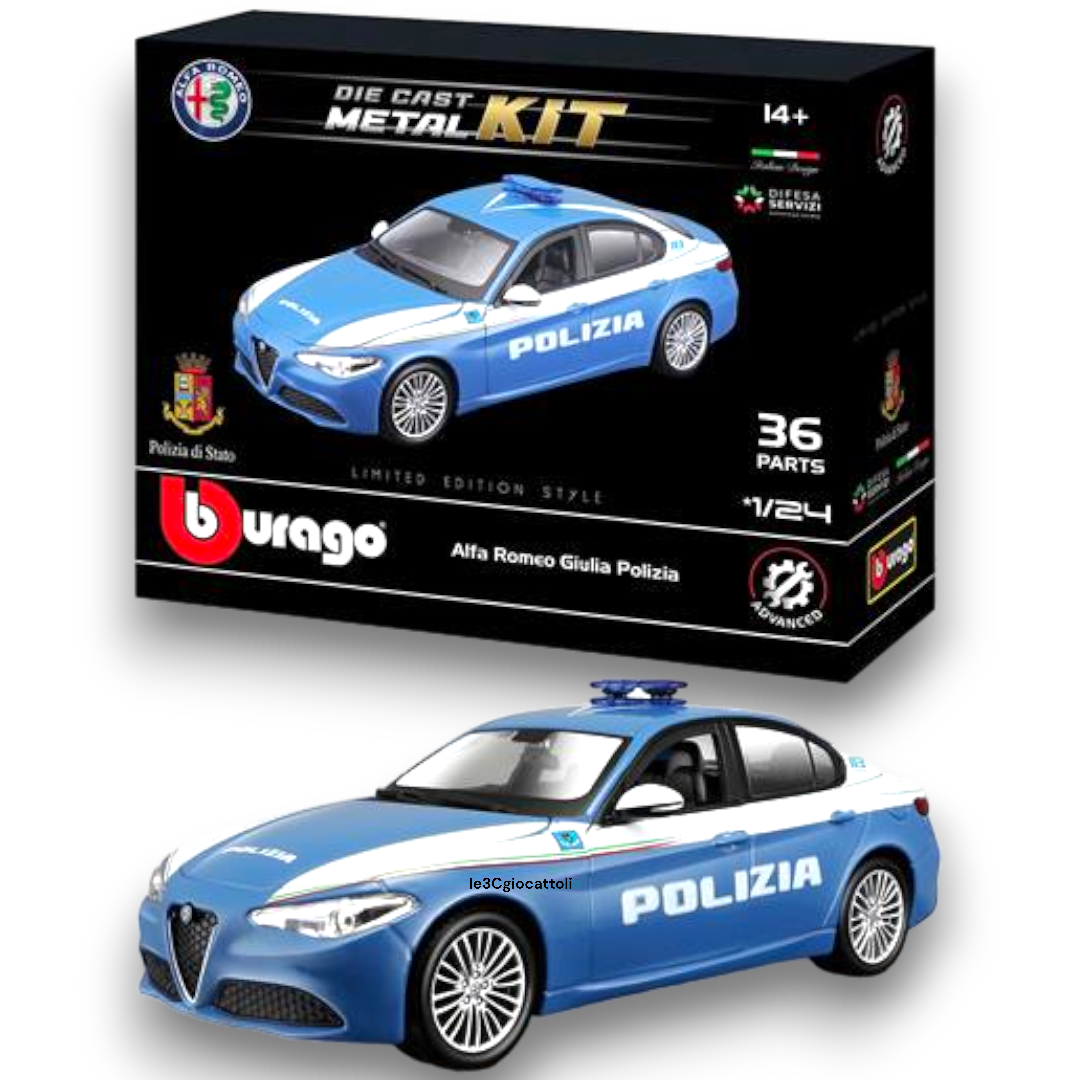 Bburago Kit Alfa Romeo Giulia Polizia