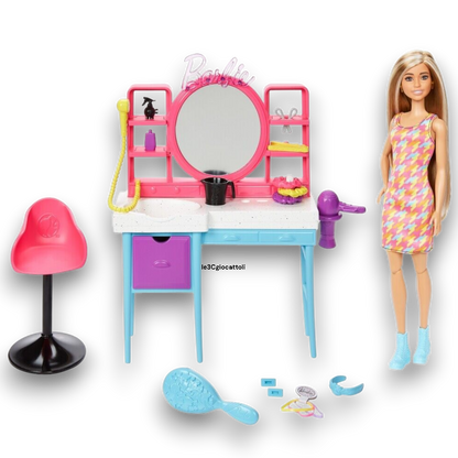 Barbie Playset Salone di Bellezza Bambola Super Chioma