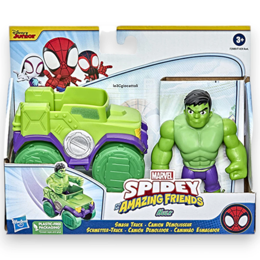 Hulk e veicolo Smash Truck Spidey and his Friends