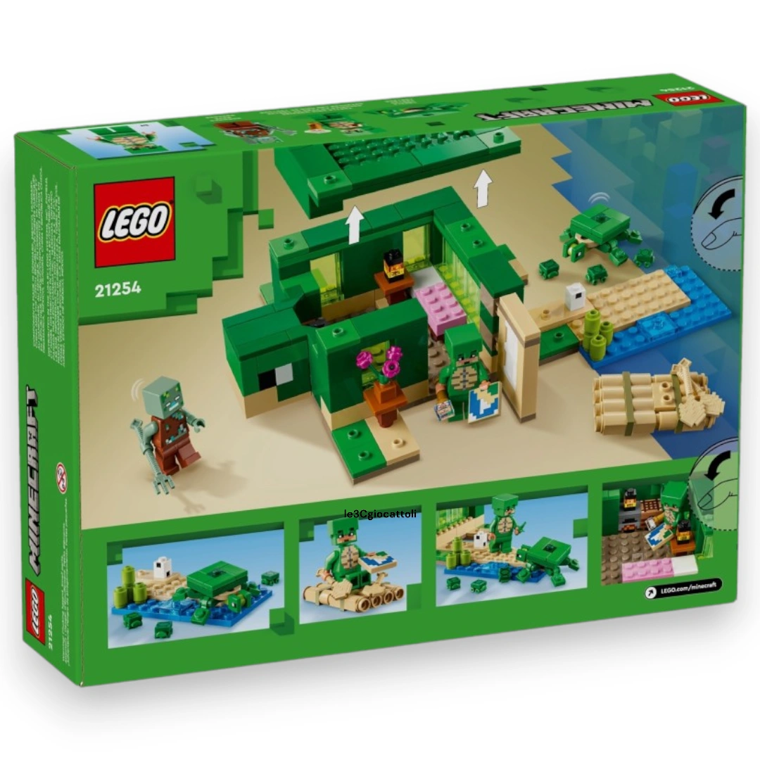 Lego Minecraft 21254 Beach House delle Tartarughe