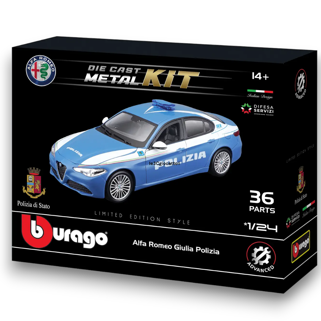 Bburago Kit Alfa Romeo Giulia Polizia