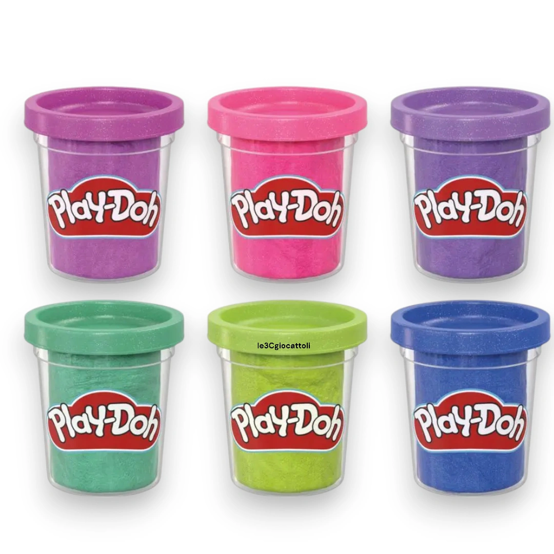 Play-Doh 6 Vasetti Brillanti