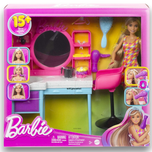 Barbie Playset Salone di Bellezza Bambola Super Chioma