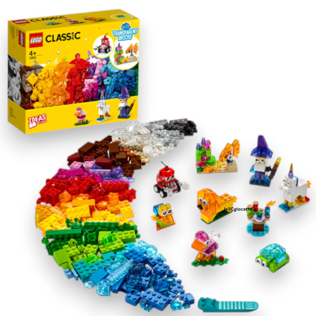 Lego Classic 11013 Mattoncini Trasparenti