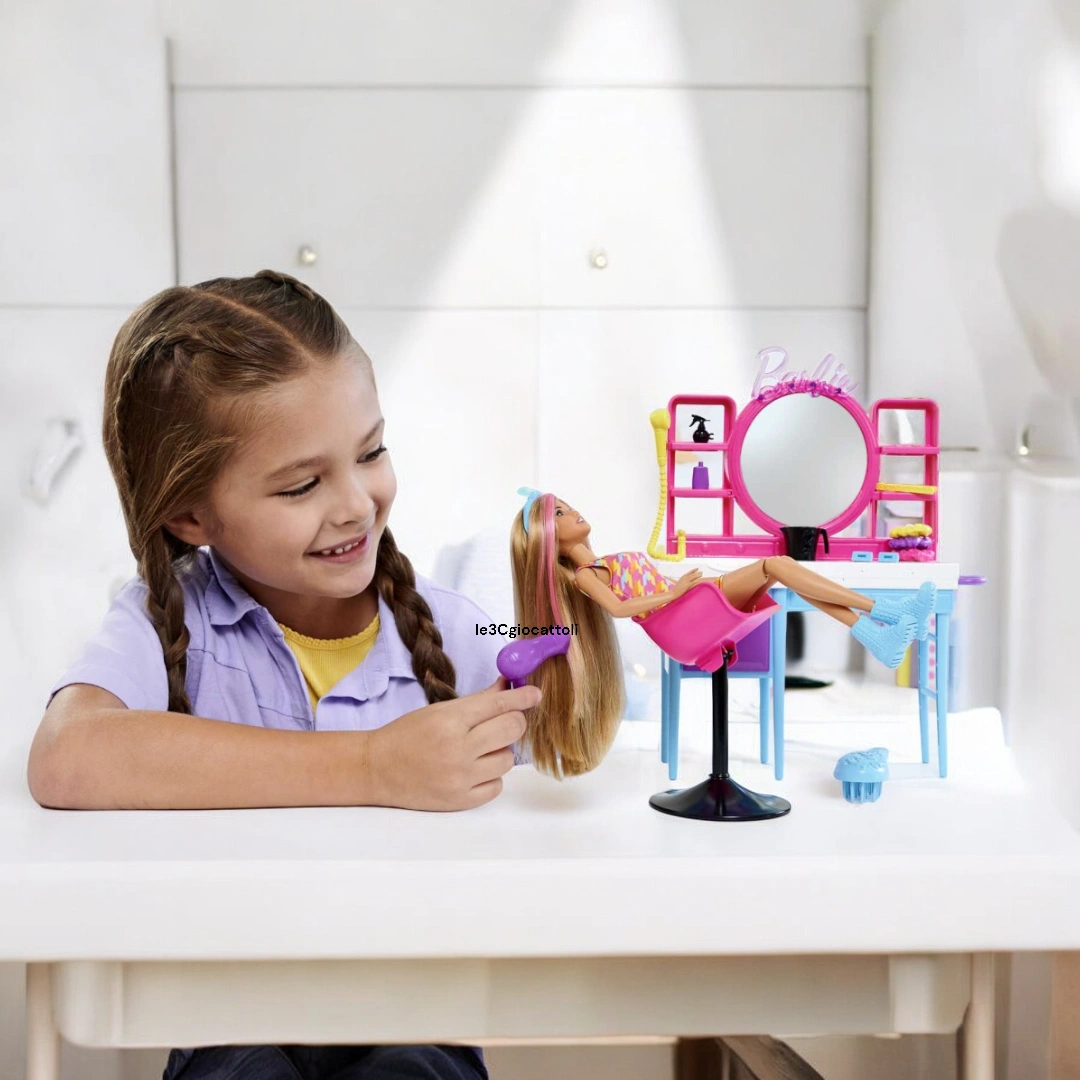 Barbie Playset Salone di Bellezza Bambola Super Chioma