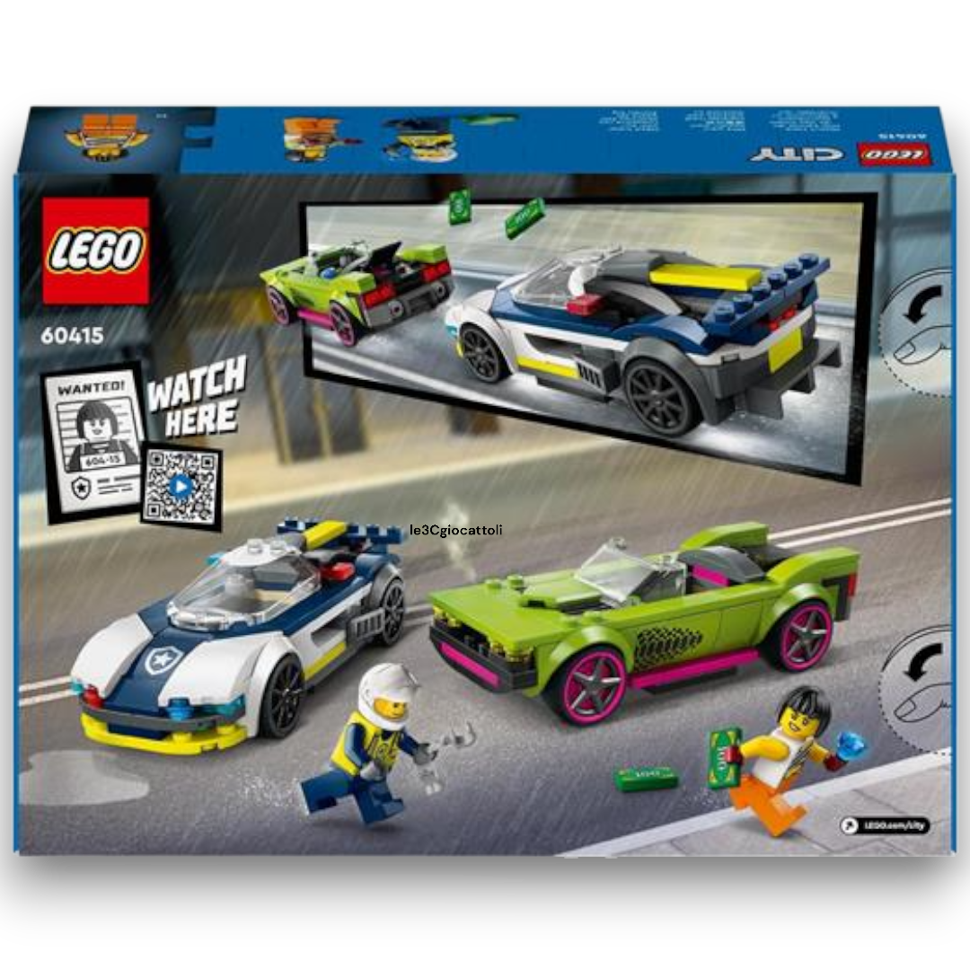 Lego City 60415 Inseguimento della macchina da corsa