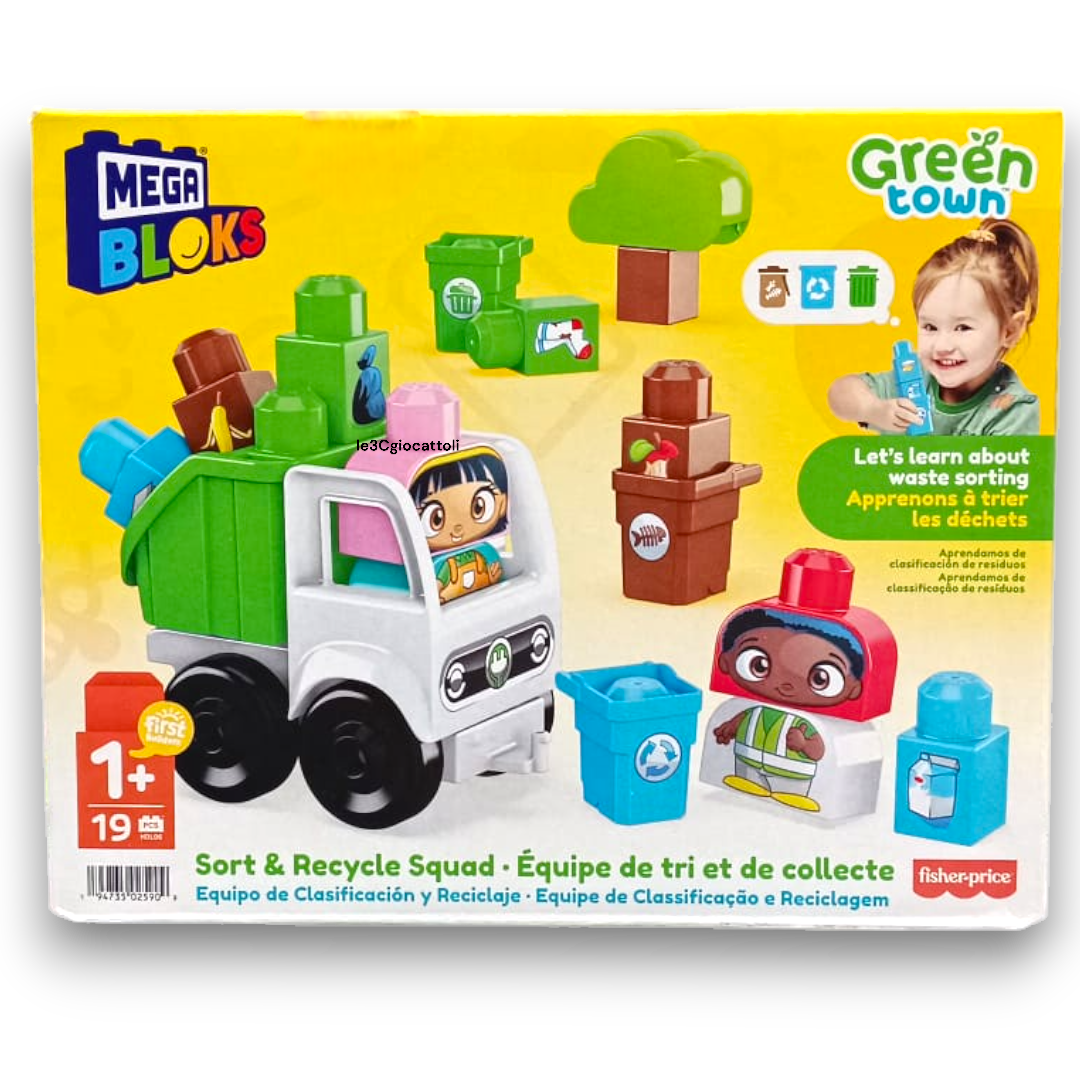 Mega Bloks Fisher-Price Green Town Camion Riciclo
