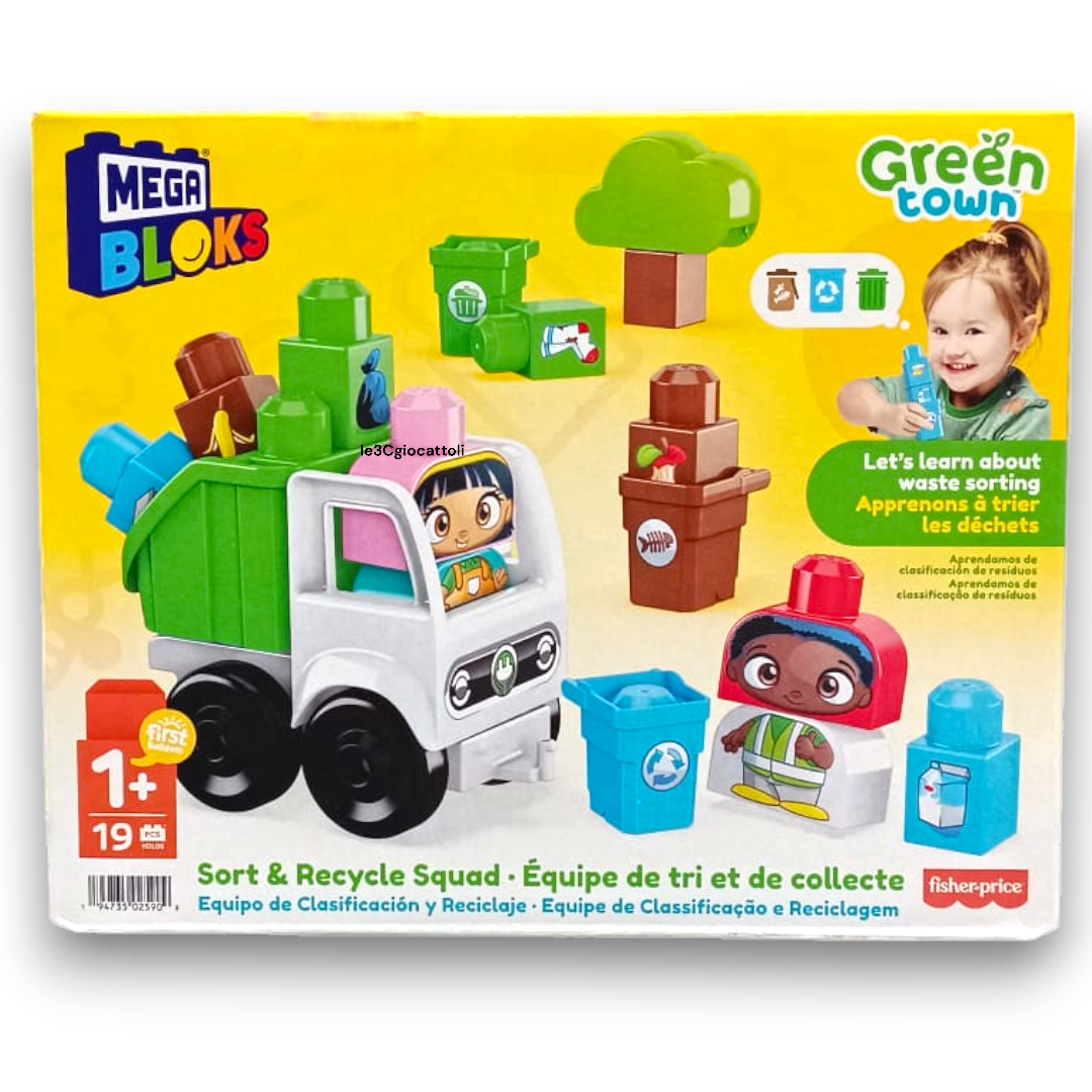 Mega Bloks Green Town Camion Riciclo