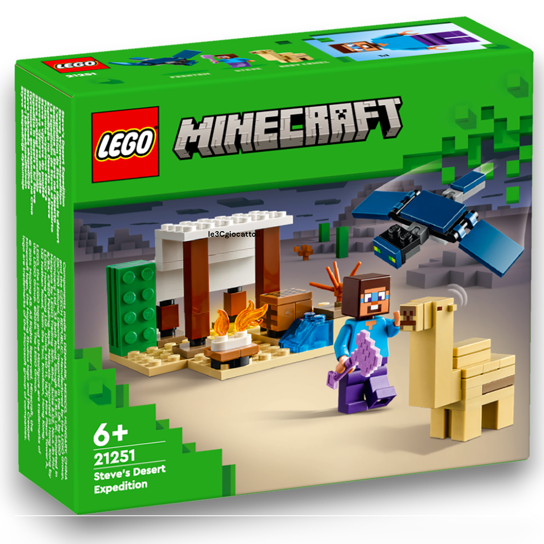 Lego Minecraft 21251 Spedizione di Steve nel deserto